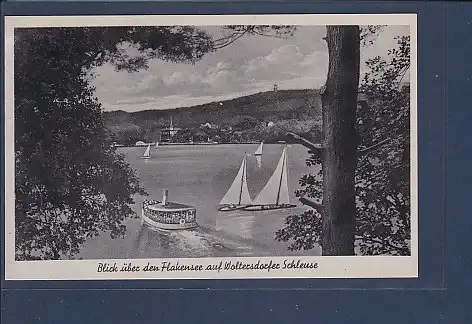 AK Blick über den Flakensee auf Woltersdorfer Schleuse 1940
