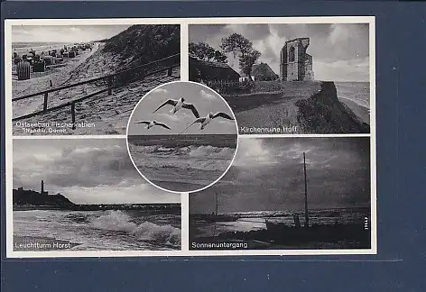 AK Ostseebad Fischerkathen - Kirchenruine Hoff 5.Ansichten 1940