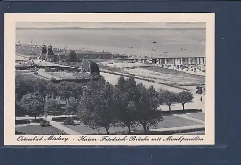 AK Ostseebad Misdroy Kaiser Friedrich Brücke mit Musikpavillon 1930