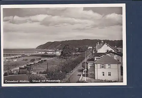 AK Ostseebad Misdroy Strand mit Promenade 1940