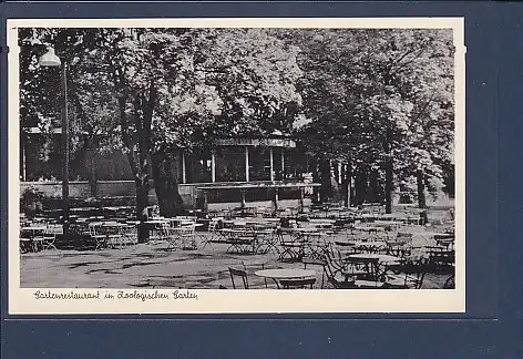 AK Gartenrestaurant im Zoologischen Garten 1950