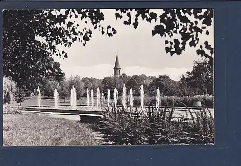 AK Zossen Im Stadtpark mit Blick auf die Kirche 1964