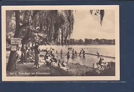 AK See u. Strandbad am Krimnicksee Neue Mühle 1953