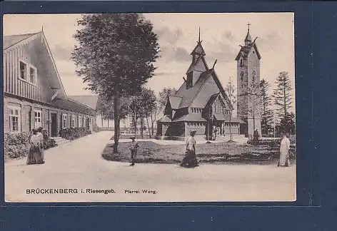AK Brückenberg i. Riesengeb. Pfarrei Wang 1923