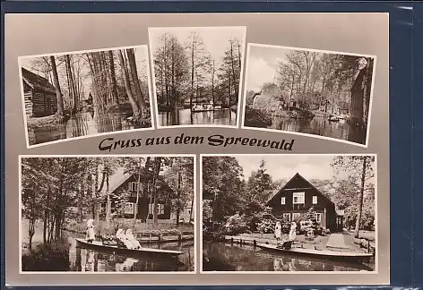 AK Gruss aus dem Spreewald 5.Ansichten 1968