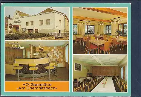 AK HO Gaststätte Am Chemnitzbach 4.Ansichten Dorfchemnitz 1988