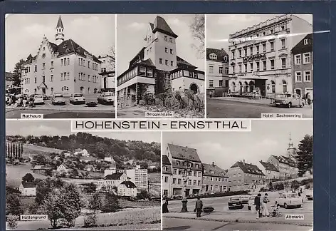 AK Hohenstein Ernstthal 5.Ansichten Hotel Sachsenring - Berggaststätte 1983
