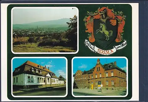 AK Gruß aus Rossla am Harz 3.Ansichten Postamt 1990