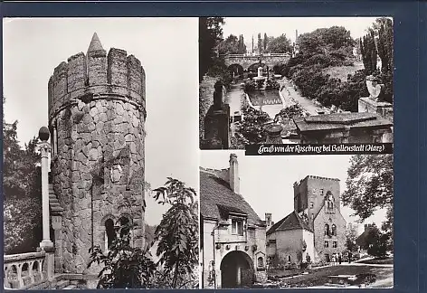 AK Gruß von der Roseburg bei Ballenstedt 3.Ansichten 1978