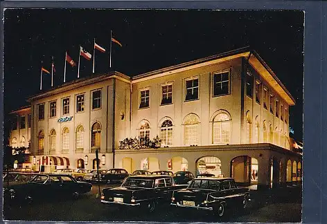 AK Ostseeheilbad Travemünde Casino Nachtaufnahme 1966