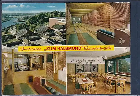 AK Gaststätte Zum Halbmond Lauenburg / Elbe 4.Ansichten 1970