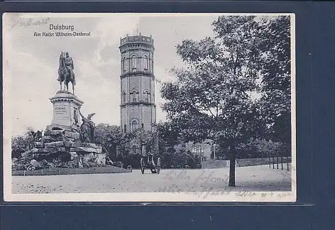 AK Duisburg Am Kaiser Wilhelm Denkmal 1908
