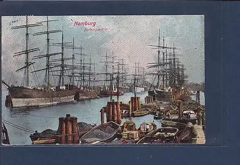 AK Hamburg Hafenpartie 1909