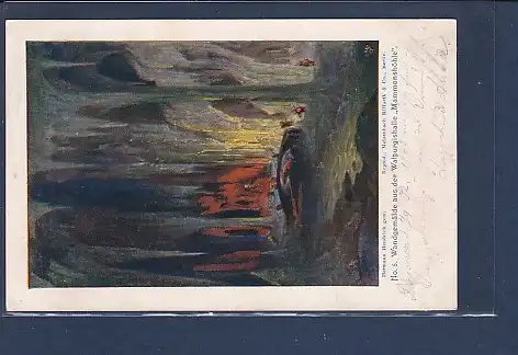 AK No.5 Wandgemälde aus der Walpurgishalle Mammonshöhle 1902