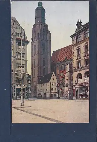 [Ansichtskarte] AK Breslau Ring mit Elisabethkirche 1920. 