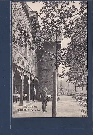 AK Holzminden Felsenkeller ( Inh.: Carl Klein) 1911