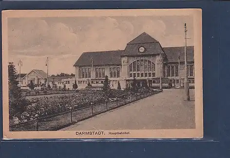 AK Darmstadt Hauptbahnhof 1920