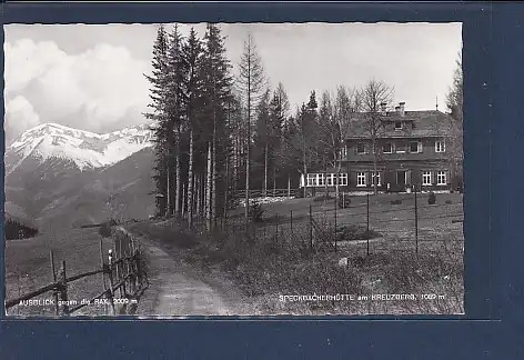 AK Ausblick gegen die Rax Speckbacherhütte am Kreuzberg 1969