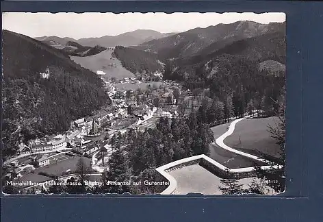 AK Mariahilfberg Höhenstrasse Blick v.d. Kanzel auf Gutenstein 1956