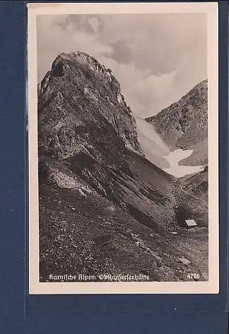 AK Karnische Alpen Obstanferseehütte 1940