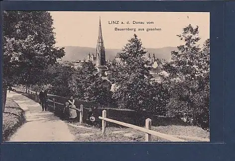 AK Linz a.d. Donau vom Bauernberg aus gesehen 1910