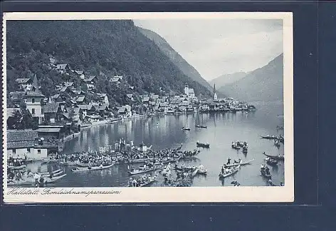 AK Hallstatt Fronleichnamsprozession 1920