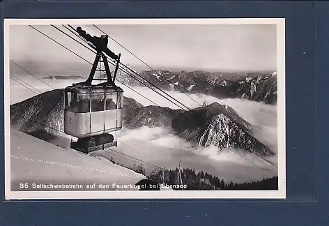 AK Seilschwebebahn auf den Feuerkogel bei Ebensee 1954