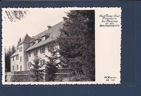 AK Kurt Tanzer Haus Ferienheim der Steweag an der Hierzmannsperre 1952