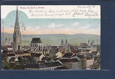 AK Gruss aus Linz a. Donau 1905