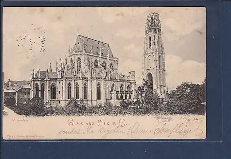 AK Gruss aus Linz a. D. Mariendom 1900