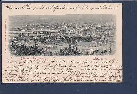 AK Linz a. D. Blick vom Pöstlingsberg 1901