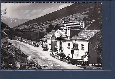 AK Gasthof Nusser Matrei am Brenner Tirol 1958