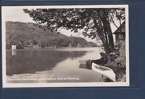 AK Strandmotiv Maria Loretto am Wörthersee Blick auf Maiernigg 1934