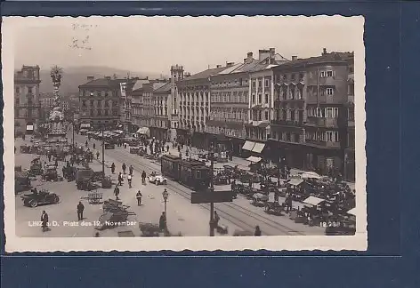 AK Linz a. D. Platz der 12. November 1928