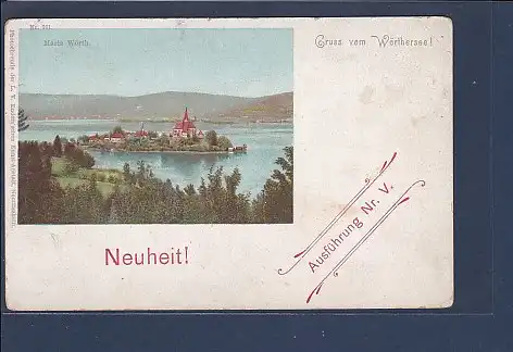 AK Gruss vom Wörthersee Maria Wörth Neuheit ! 1900