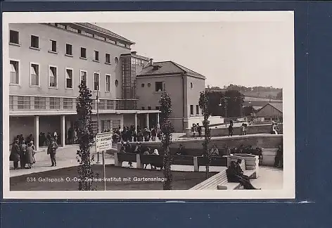 AK Gallspach Zeileis Institut mit Gartenanlage 1931