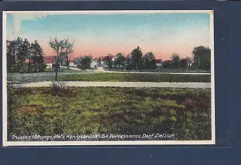 AK Trupen Ubungsplatz Königsbrück i. Sa. Verlassenes Dorf Zietzsch 1933