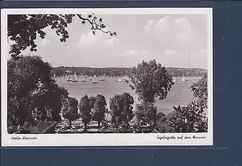 AK Berlin Wannsee Segelregatta auf dem Wannsee 1952