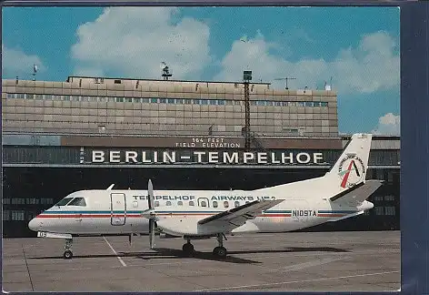 AK Tempelhof Airways USA Berlin Tempelhof Flugzeugtyp SAAB SF 340 a 121 1980