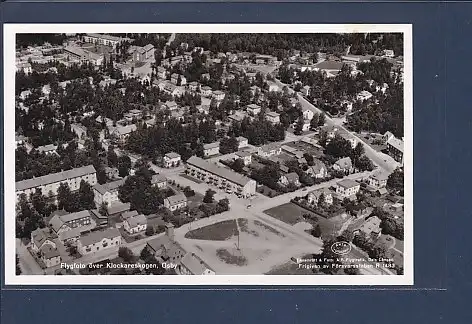 AK Flygfoto över Klockareskogen Osby 1940