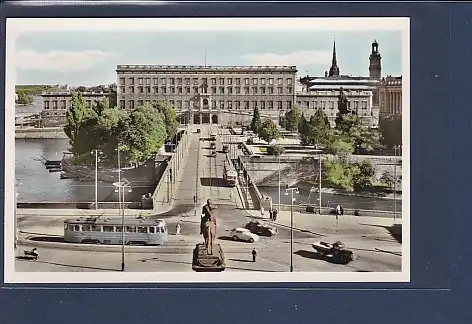 AK Stockholm Kungl. Slottet och Norrbro 1960
