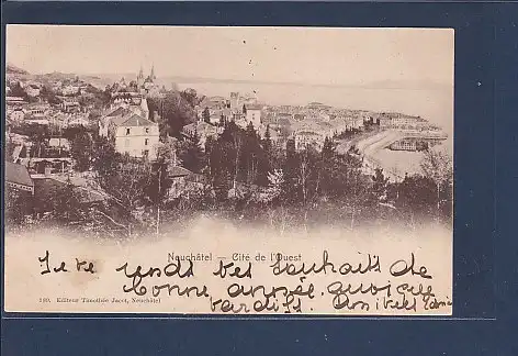 AK Neuchatel - Cite de l´Quest 1908