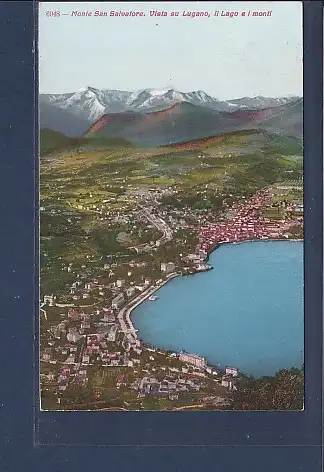 AK Monte San Salvatore Vista su Lugano il Lago e i monti 1924