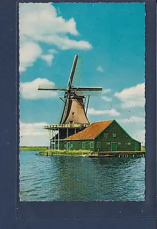 AK Holländische Mühle Achtkantige verfmolen De Duinjager Zaandam 1969