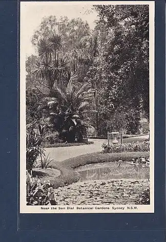 AK Near the Sun Dial Botanical Gardens Sydney 1920