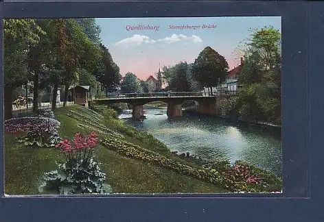 AK Quedlinburg Stumpfsburger Brücke 1920