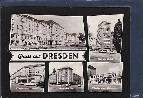 AK Gruss aus Dresden 5.Ansichten Altmarkt 1969