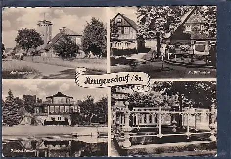 AK Neugersdorf / Sa. 4.Ansichten Volksbad Pavillon 1958