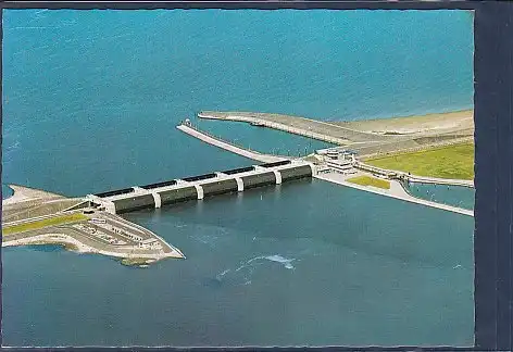 AK Eidersperrwerk mit Abschlußdamm Luftaufnahme 1984