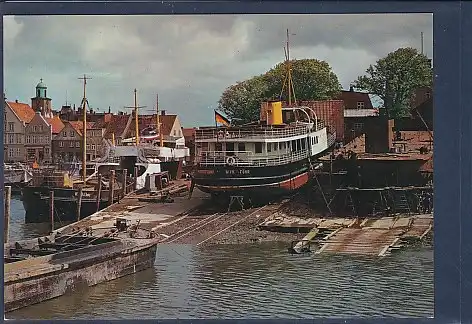 AK Husum Werften bei der Schiffbrücke 1970